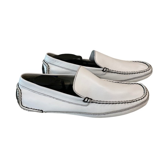 Rockport Washable Footwear‎ White Leather Driving Shoe Moccasin Square Toe 11M main image 5